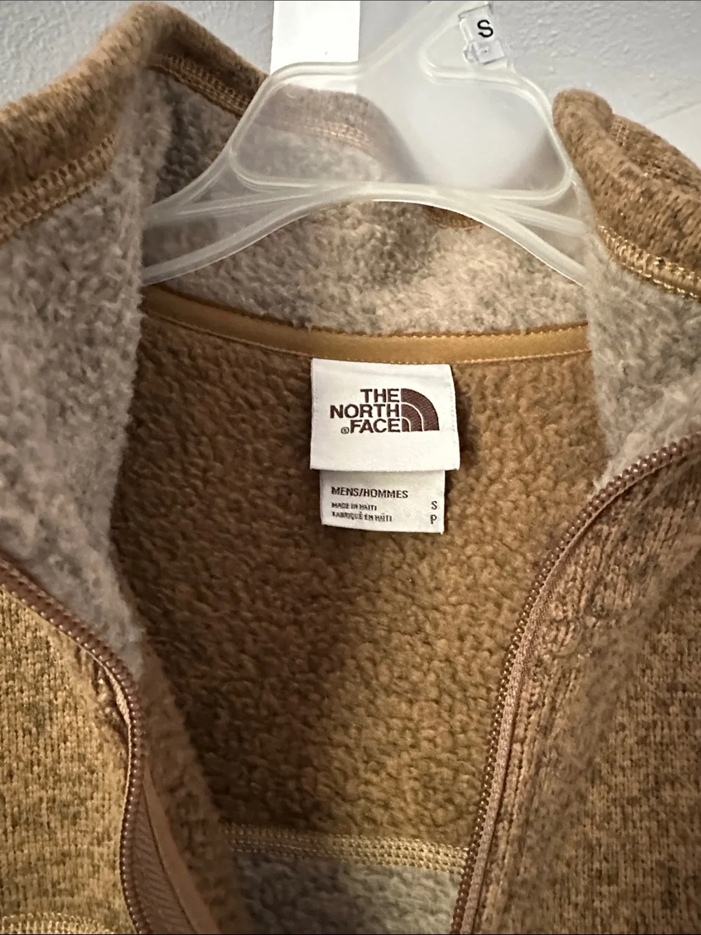 The North Face Men's Two-Tone Brown/Tan Zip Fleece Pullover